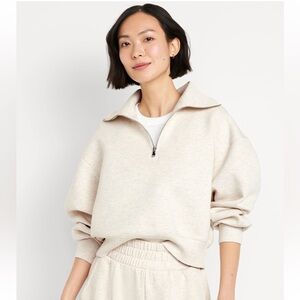 Old Navy Bounce Fleece Quarter-Zip Pullover Sweatshirt